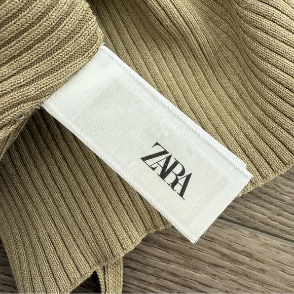 Zara Ribbed Knit Top Size Small NWOT - Picture 5 of 7